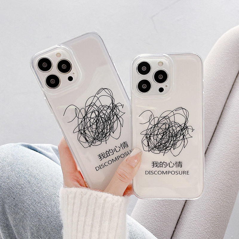 Space-Themed Chaotic and Quirky 17Pro Phone Case Suitable for Apple 16 Transparent Case Iphone14Tpu15