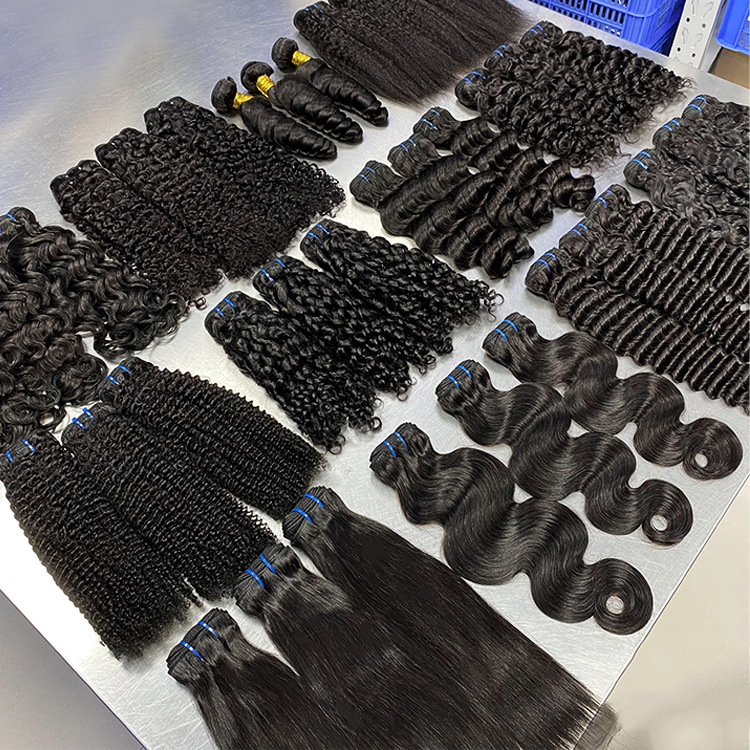 Extensiones de cabello humano real en ondas profundas sueltas para mujeres, peluca de cabello humano de exportación en stock