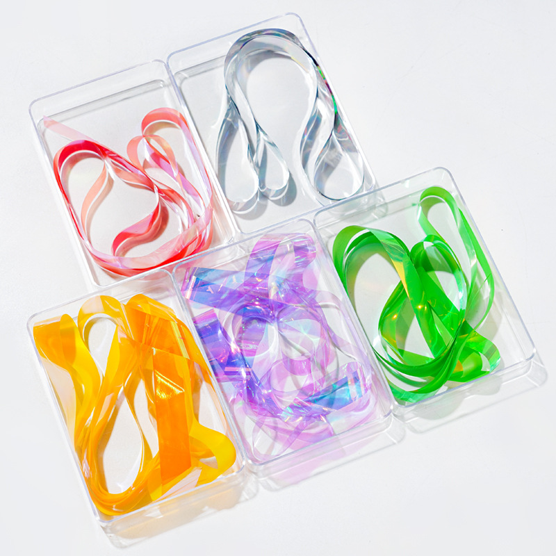 Nuevo arte de uñas transfronterizo cielo estrellado papel 1CM en caja Aurora papel de caramelo celofán arte de uñas joyería láser cielo estrellado papel