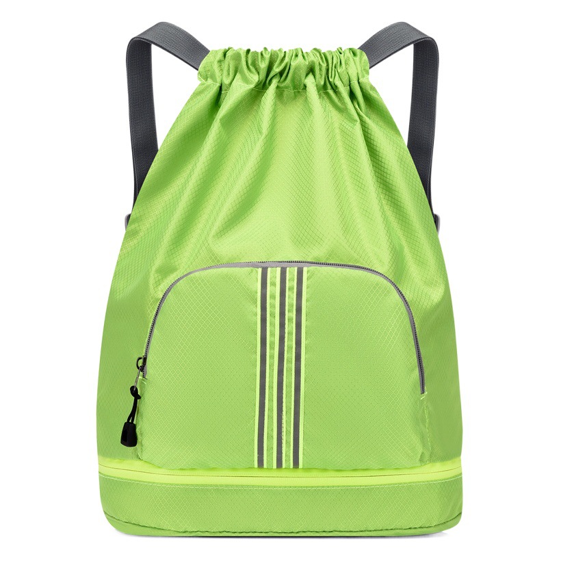 Cordón mochila al aire libre impermeable ligero plegable mochila hombres y mujeres deportes fitness bolsa yoga bolsa