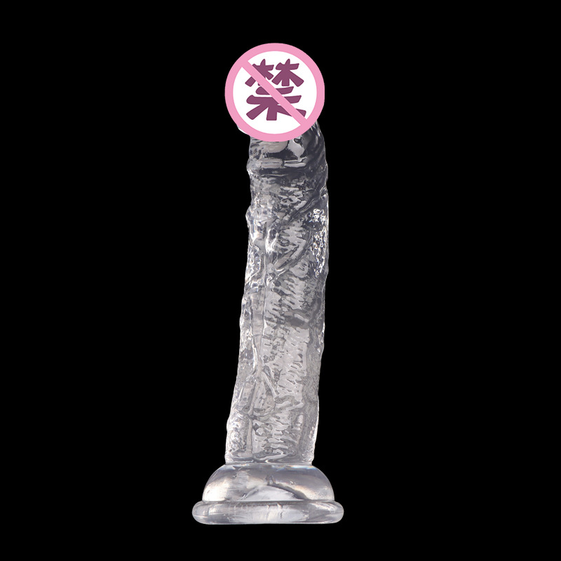 Crystal Transparent Suction Cup Dildo with TPE Body and Strong Suction Base — detail image 10