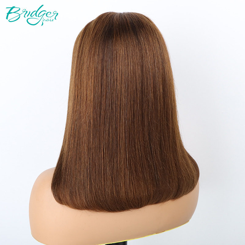 Fabbrica 4*4 doppio copricapo BOB disegnato #4 parrucche di capelli veri parrucche di capelli umani_voghion.com