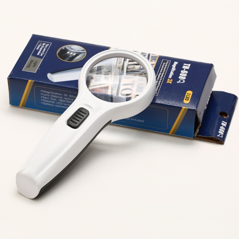 TH608带LED灯手持高清阅读放大镜老人儿童幼儿看书看报修理批发