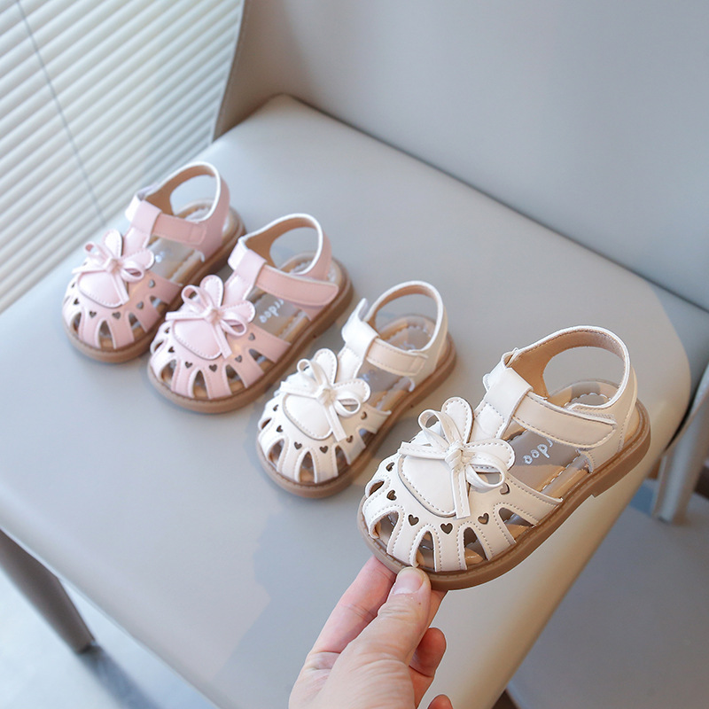 2025 Love Princess Sandals Bow Summer New Baby Girl Sandals Girls Baby Soft Sole Toddler Shoes