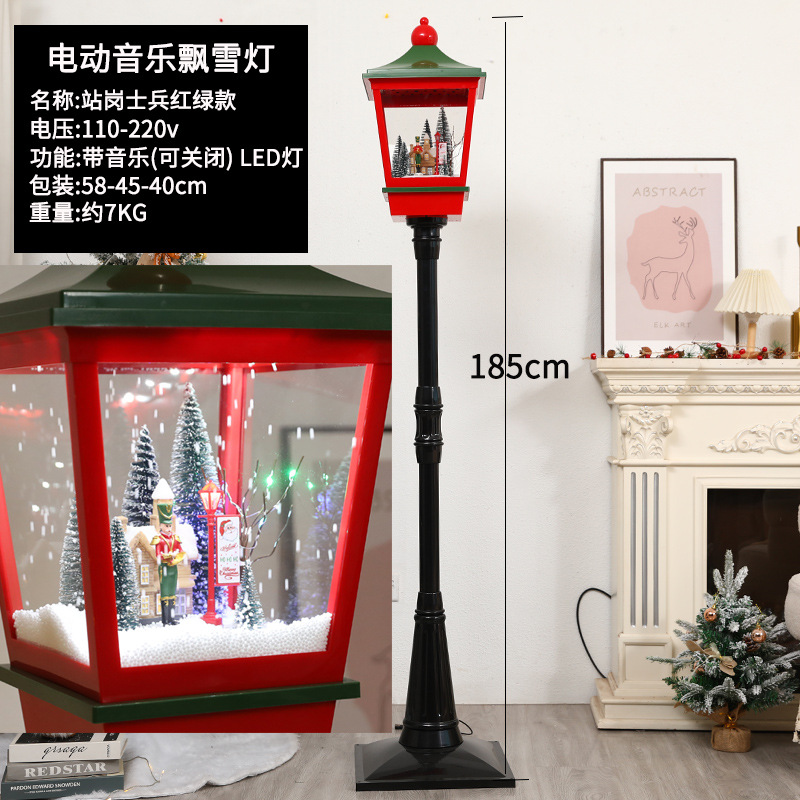 クロスボーダーヨーロッパとアメリカのクリスマス音楽雪の光雪街路灯クリスマスギフトギフトショッピングモールの窓リビングルームの装飾品