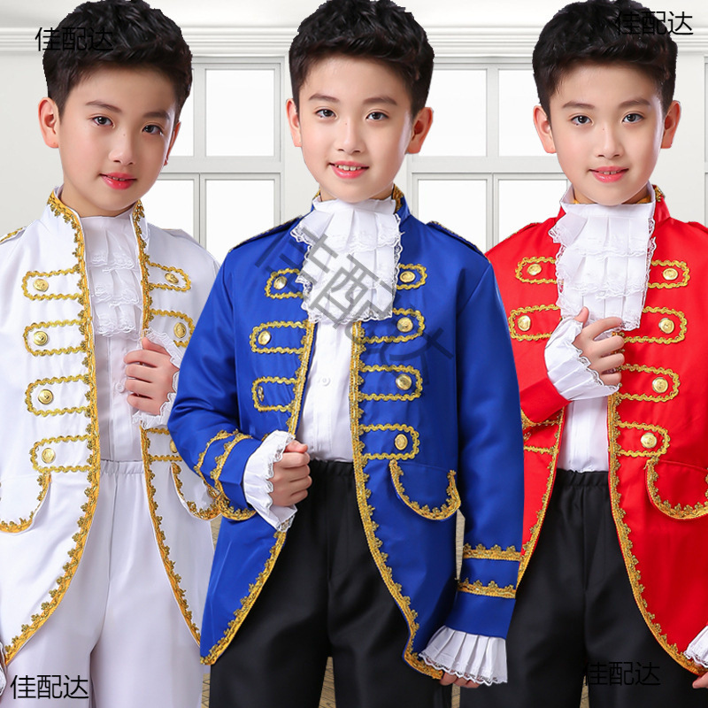 Children's European-Style Male Court Prince Performance Costume Saxophone Performance Costume Jazz Piano Dress Host Outfit