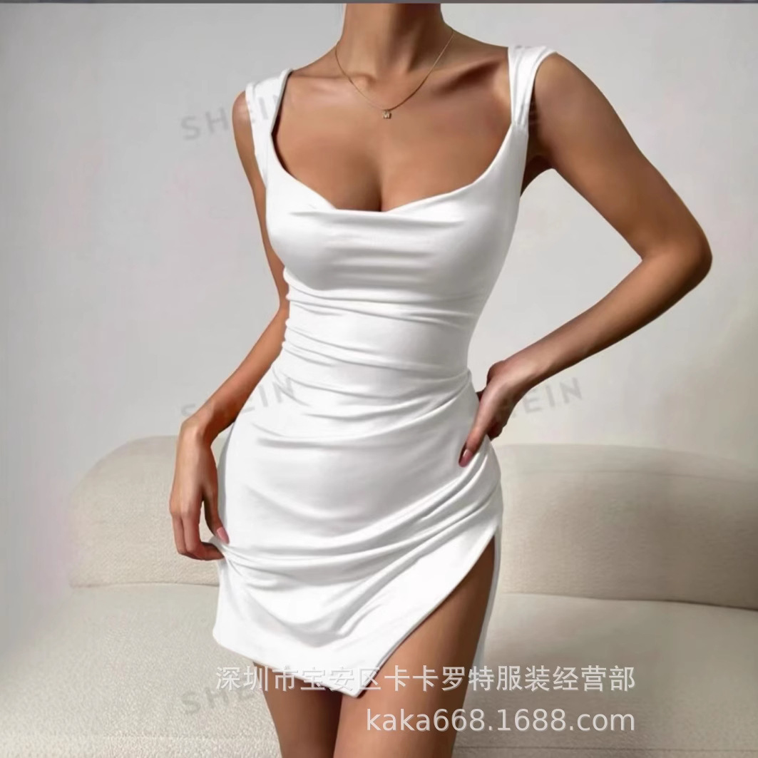 Xiyin ropa de mujer shein comercio exterior transfronterizo nuevo precio especial de liberación de la cabina de la espalda 2024 vestido final de la liberación