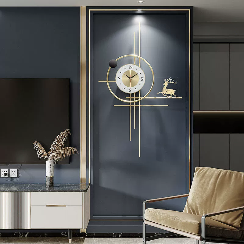 Creative fashionable wall quartz watch, light luxury style, simple and elegant design