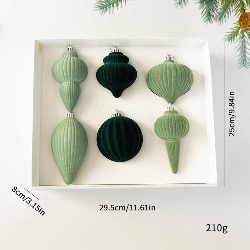 Fronteriza alienígena floquete bola de Navidad árbol de Navidad pequeño colgante vino rojo tinta verde bola de Navidad floquete decoración de Navidad