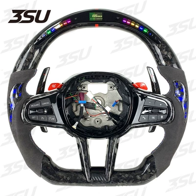 Suitable for Bmw New 1234 Series G20G22 Cs M4 Steering Wheel Modified Carbon Fiber Steering Wheel Shift Paddles