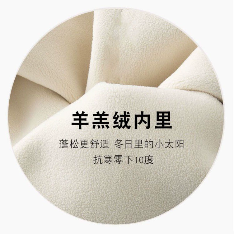 Fleece thin warm velvet leggings, demi-season keep warm trousers