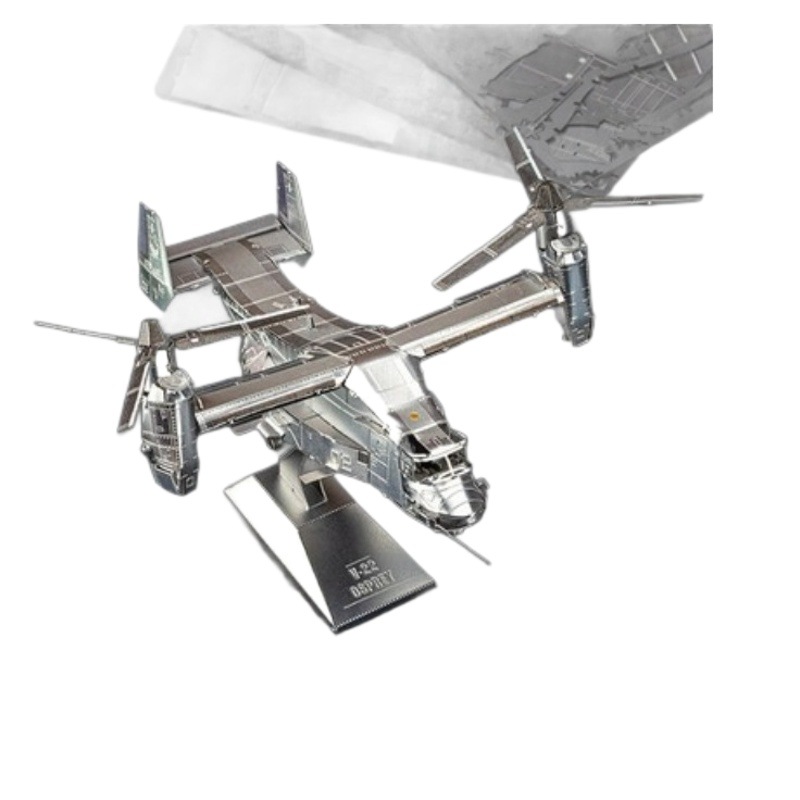 Estatua mágica de acero al por mayor versión de color avión un grupo metal rompecabezas mini 3D tridimensional hecho a mano DIY modelo de montaje