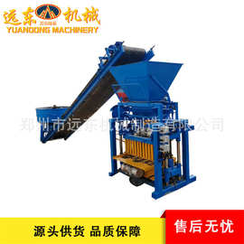 2-45直推款小型移动制砖机面包砖六角空心砖半自动水泥空心制砖机