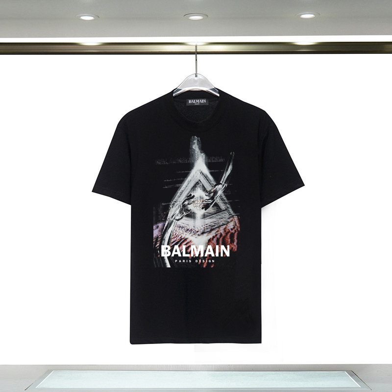 Long-term stock Balman BALMAIN printed short sleeve T-shirt to design DIY letter pattern LOGO