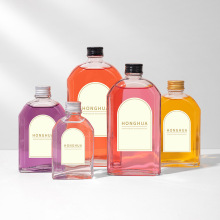 扁酒瓶 果酒瓶空瓶 斜肩扁酒瓶 饮料瓶食品级 饮料瓶子带盖子