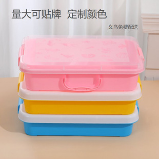 Wholesale plastic transparent space toy sand tray Plasticine storage box toy reel with lid Plasticine box