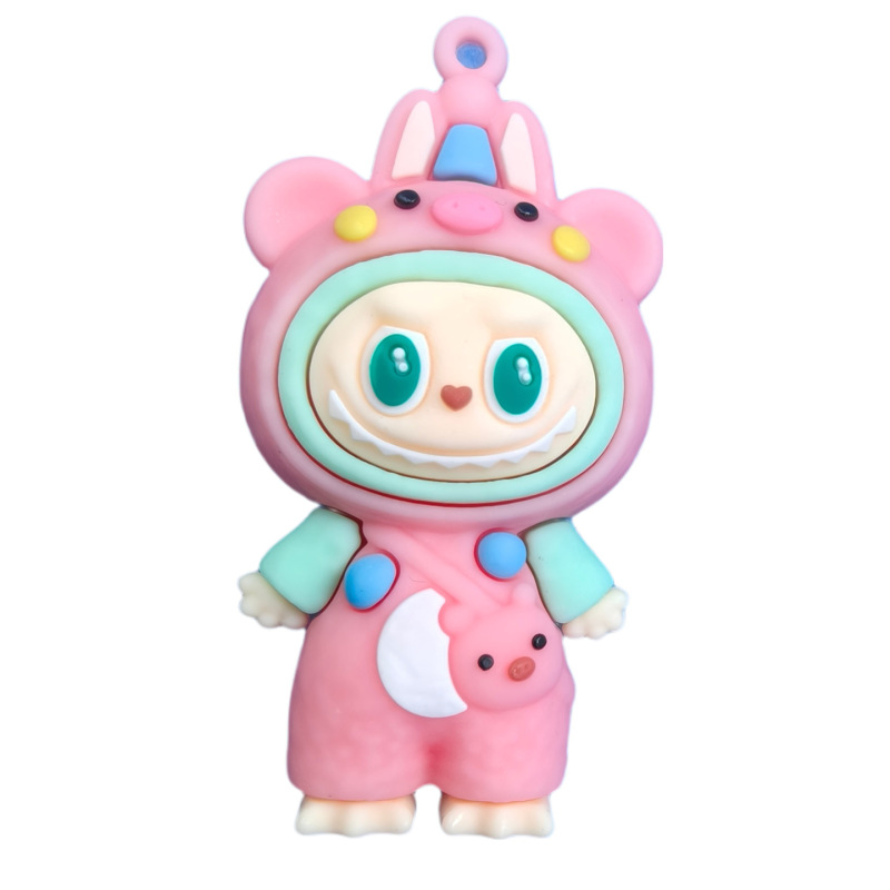 个性创意玩偶变装labubu3d立体软胶labubuPVC材质卡通拉布布|undefined
