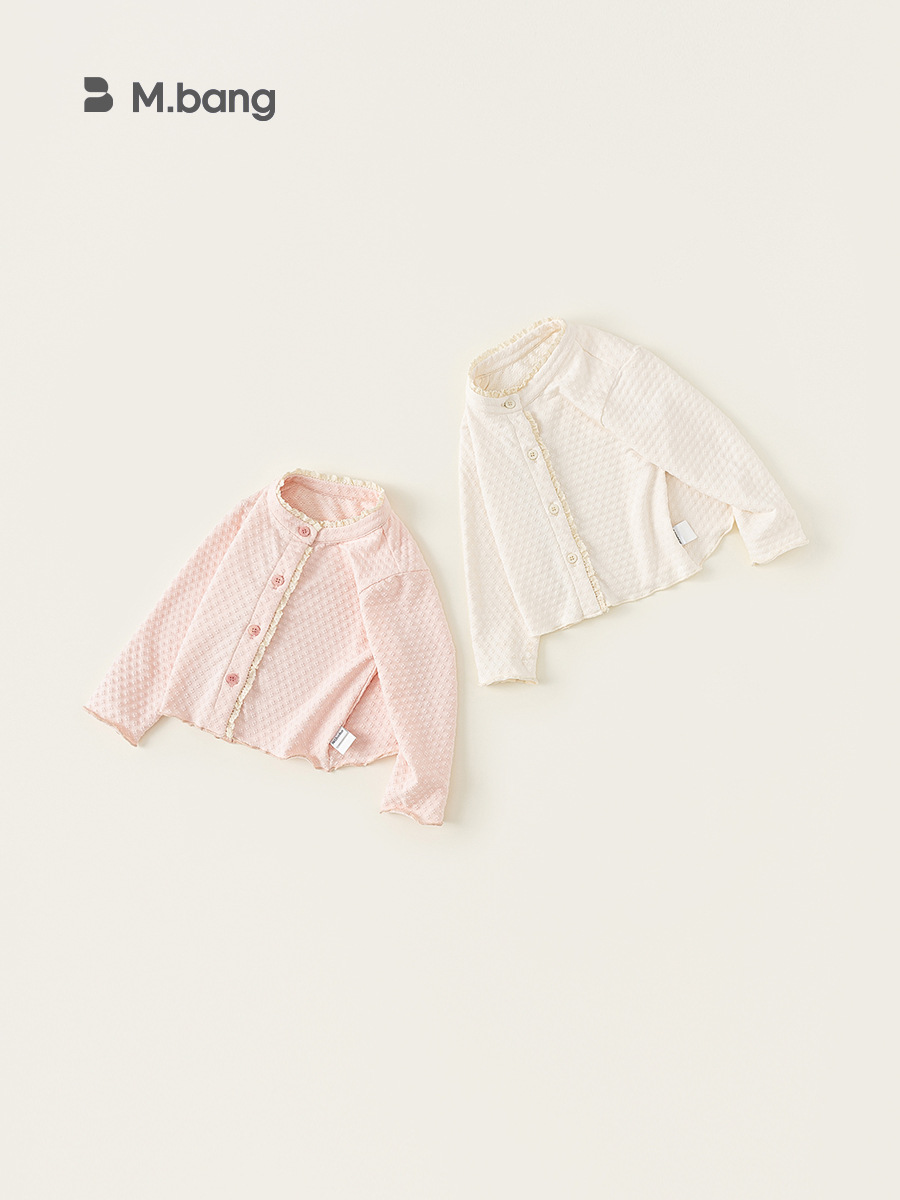 Yoobao ropa infantil niñas cardigans sueltos chaqueta primavera nuevo bebé simple encaje niño chaqueta de manga larga