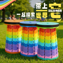 跨境户外折叠凳便携式钓鱼凳可调节火车高铁收纳小凳子露营折叠凳