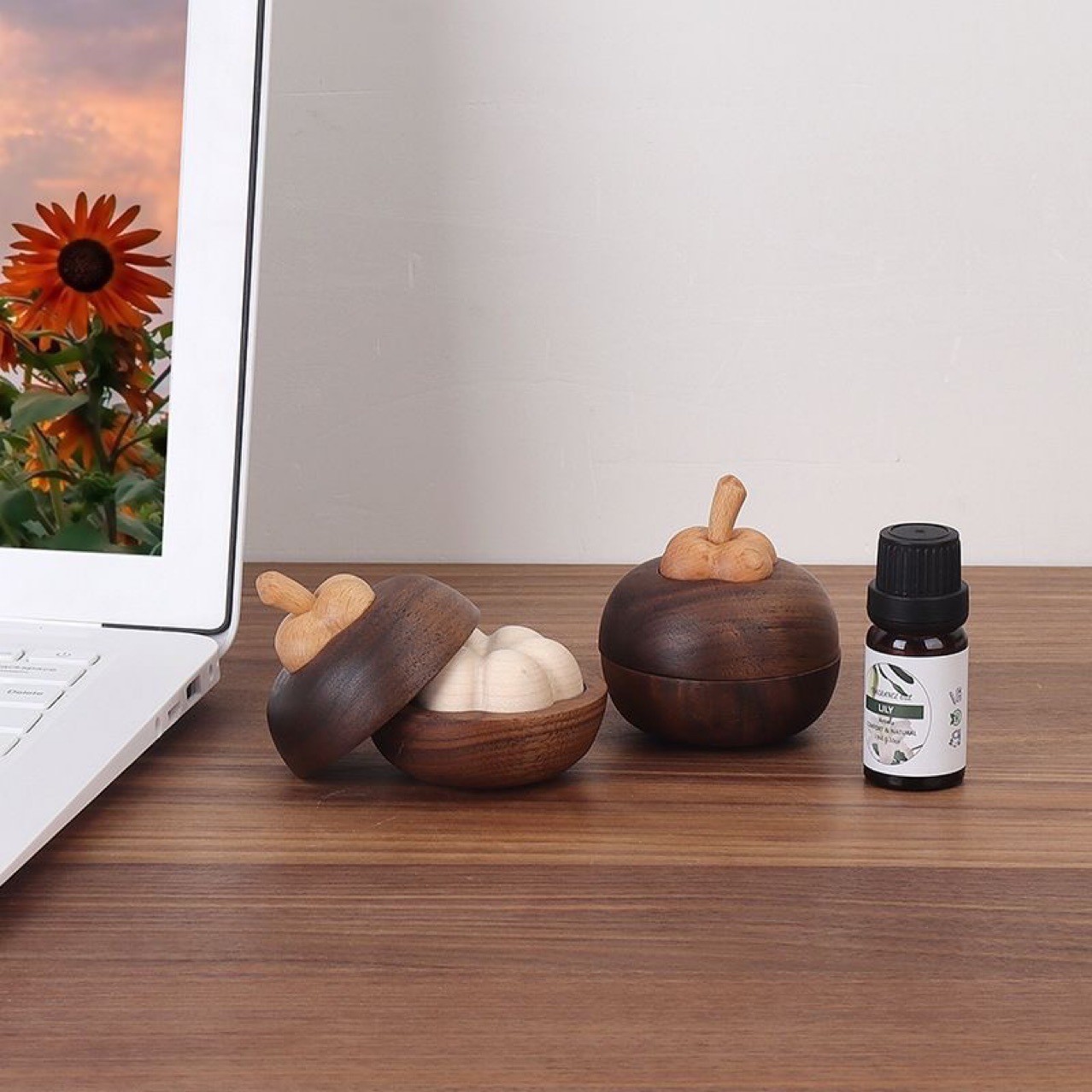 Aceite esencial creativo para automóvil Mangostán madera de expansión de incienso Caqui Ruyi Caqui Aromaterapia sin fuego Oficina Dormitorio Decoración de expansión de incienso interior