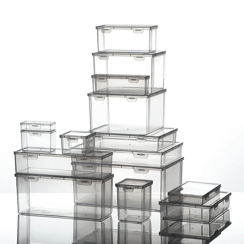 [Special Offer] Transparent Storage Box Flip-Top Organizer Multi-Purpose Square Storage Box Miscellaneous Box 20 Models Hongdong