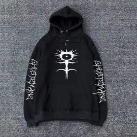 人气说唱歌手欧美新款时尚新品Ghostemane 热印带帽卫衣外套现货