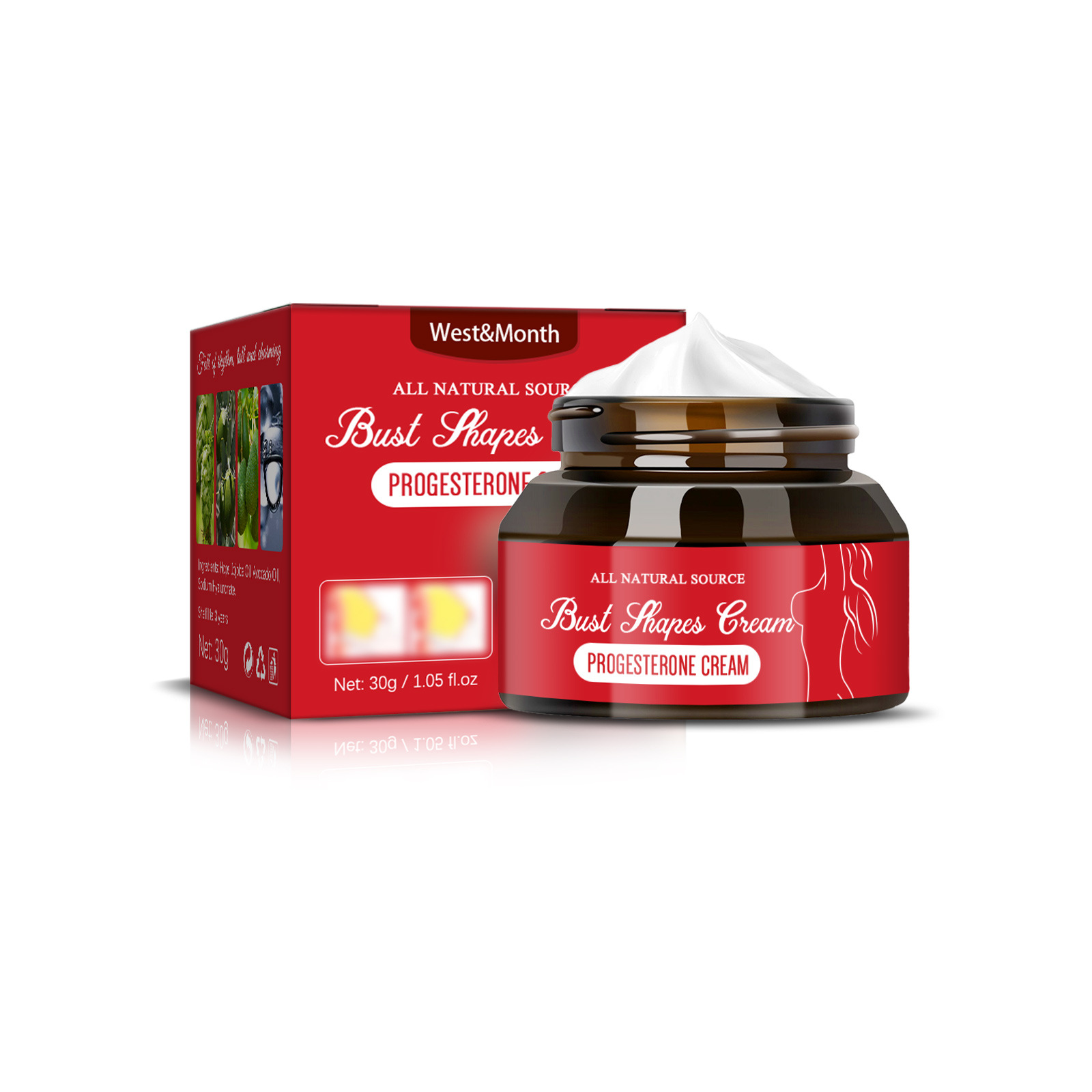 Chest West&Month, massaggio rassodante da donna, crema di bellezza per un seno forte e ricco_voghion.com