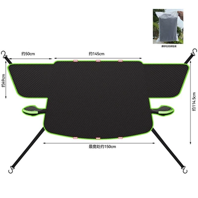 Windshield Anti-Snow and Anti-Freeze Magnetic – Car snow shield - green-edging-6-magnetic-oxford-cloth-frontside-window-shields4-windproof-straps