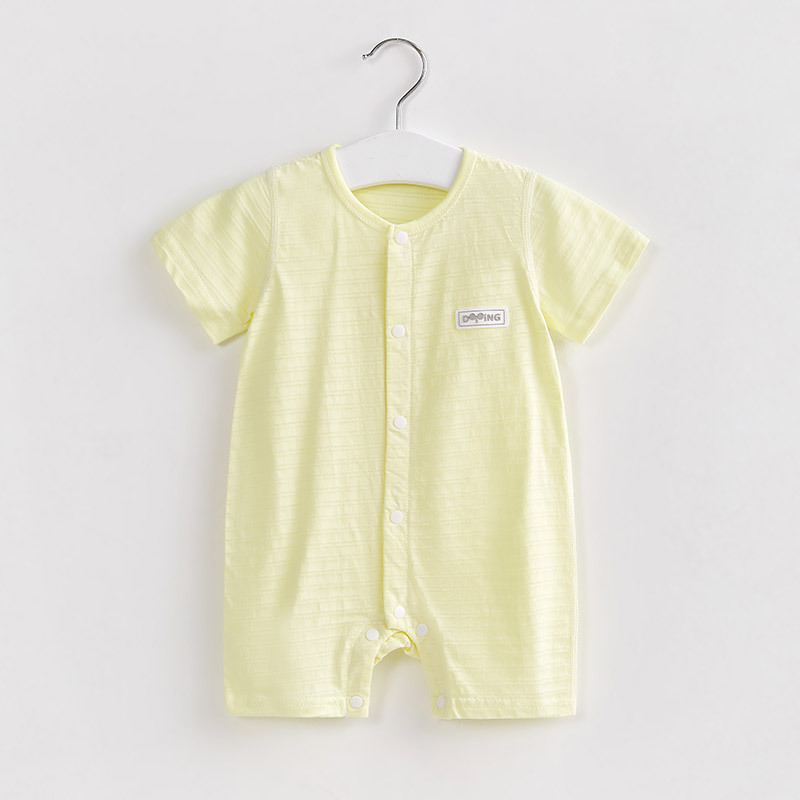 Bebé mono verano delgada recién nacido Ropa aire acondicionado entrepierna abierta mameluco manga corta masculina y femenina Bebé Ropa de verano