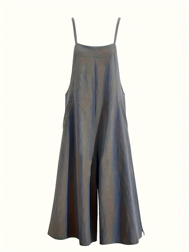 Wide Leg Adjustable Strap Tops Jumpsuit Soft Mini
