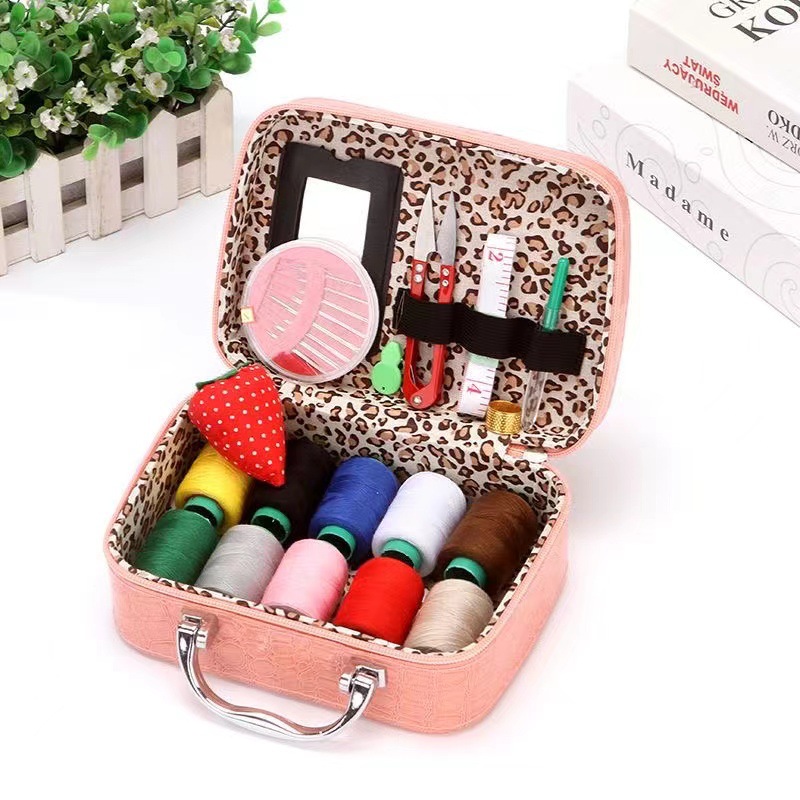 High-end wedding line box set, portable handbag sewing tools storage box, manual sewing clothes needle threader bag