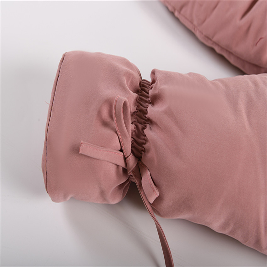 New Korean Style Girls' Mid Length Parka Coat With Drawstring Waist And Thick Cotton Coat_voghion.com