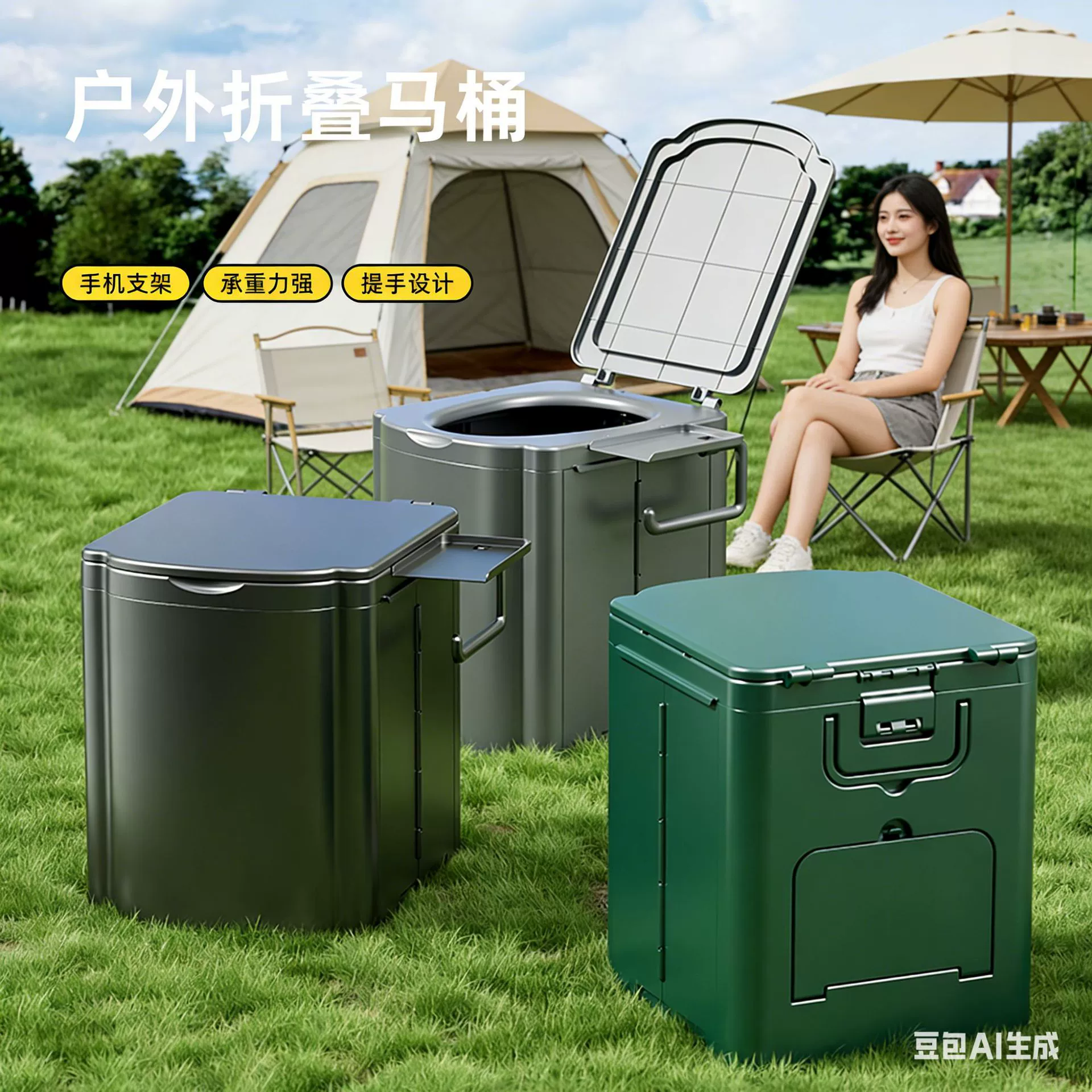 Мобильный туалет для взрослых Amazon, автомобильный туалет, кемпинг, уличный детский туалет, детский портативный складной туалет