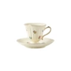 Vintage green-flower cup and saucer