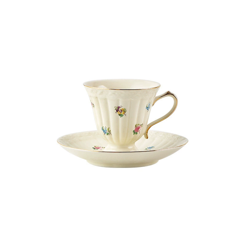Retro Ceramic Tableware Set, Floral Dinner Plates & Bowls, Multi-Size Home Dining Kit