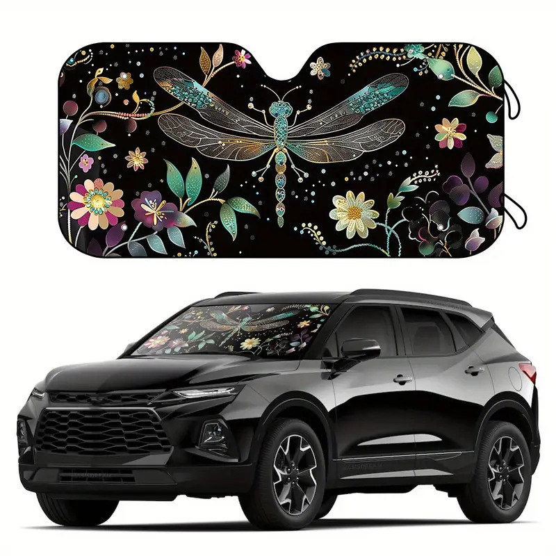 Cross-Border Hot-Selling Front Windshield Heat-Insulating Sunshade Car Universal Aluminum Foil Sunshade Easy to Install and Store