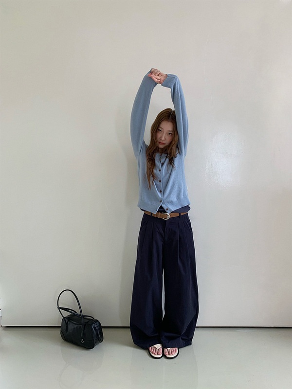 苏奈 简约气质纯色25秋高腰显瘦直筒休闲裤韩系阔腿长裤fromanna|undefined