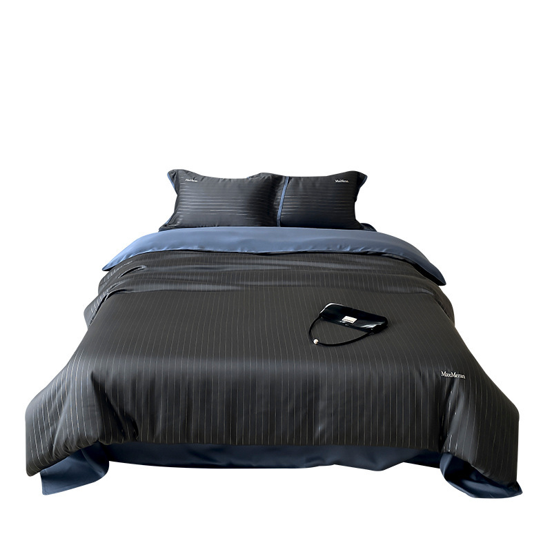 Completo copripiumino tencel minimalista set lusso traspirante_voghion.com