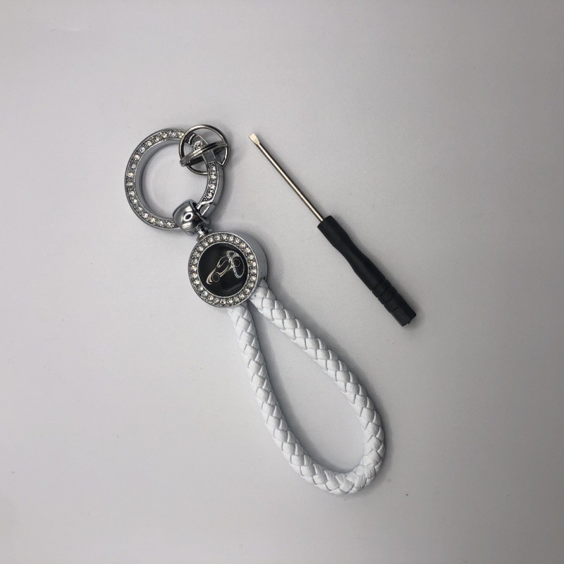 Fashion upper drill hand rope ring car keychain