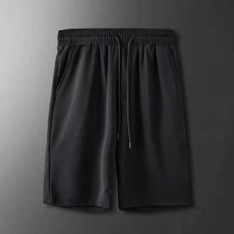 Five-Point Shorts Ice Silk Cropped Pants Men's Loose Mesh Air-Conditioning Thin Summer Men's Casual Versatile Large Size