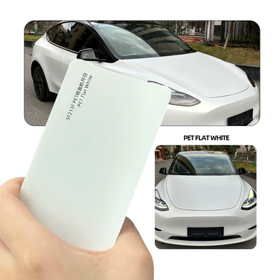 Axxpel Car Pet Satin Moonlight White Color-Changing Film, Full Car-Specific High-Stretch Easy-To-Install Car Body Protection Film (Auto Color Change Film) - pet-satin-haoyue-white-152m-165m