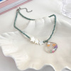Millennium hot girl style star shell bead necklace necklace summer seaside star shell crystal clavicle chain neck chain tide