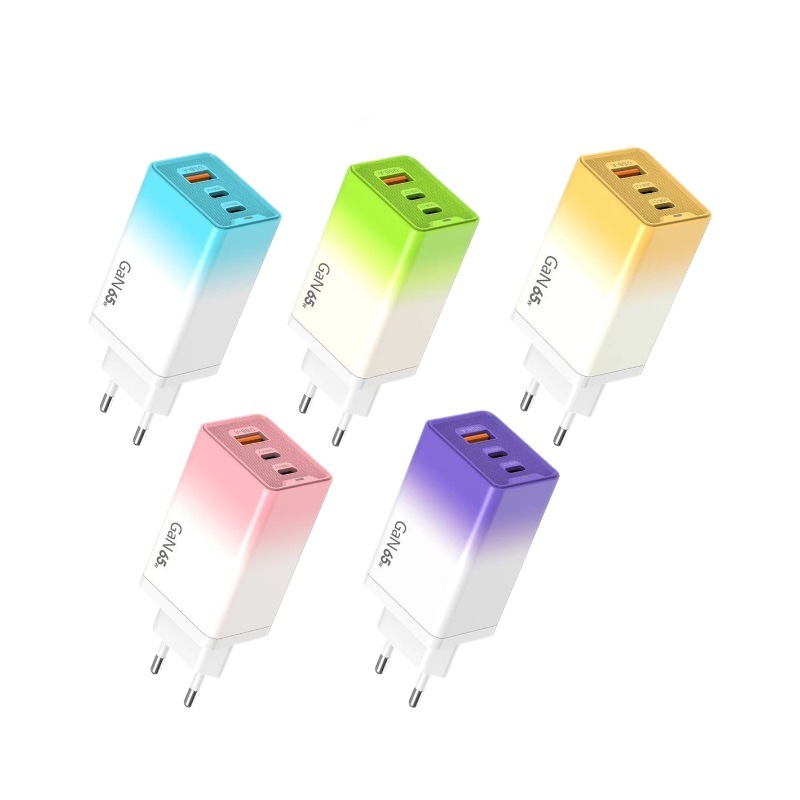 65 ワットマカロングラデーション充電ヘッド ACC マルチポート高速充電ヘッド Apple Android 携帯電話充電器と完全互換性|undefined