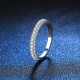 S925 Sterling Silver Platinum Plated Moissanite Row Ring Simple Women's Ring 22 Points Moissanite Full Diamond Ring Women's Factory Outlet