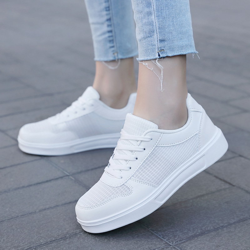universal lightweight white breathable white sneakers for students