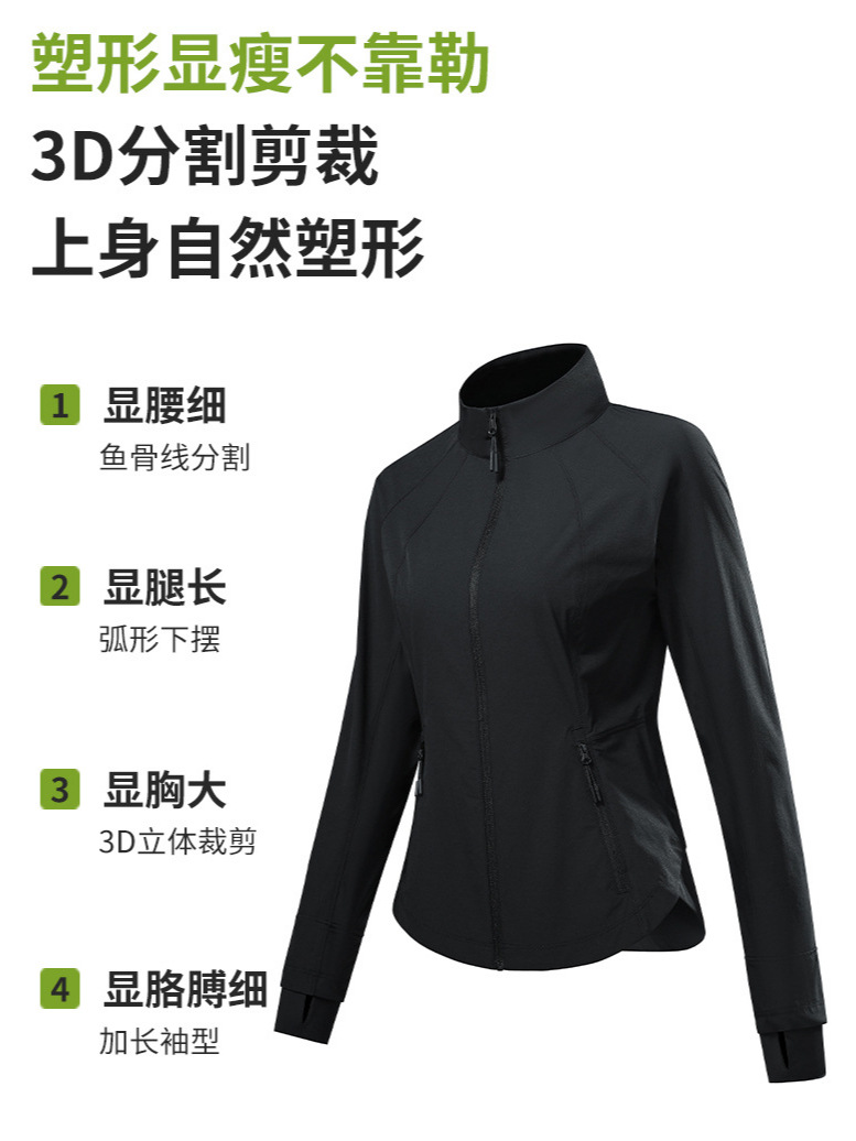 Chaqueta de Protección Solar para Mujer de Nylon y Algodón, Protección UV UPF50