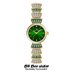 BS女高級感喜慶過年2021新款表輕奢小綠表眾女表FA1700