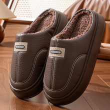 2025冬季新款男士棉拖鞋大码家居用室内户外保暖加绒棉鞋加绒厚底