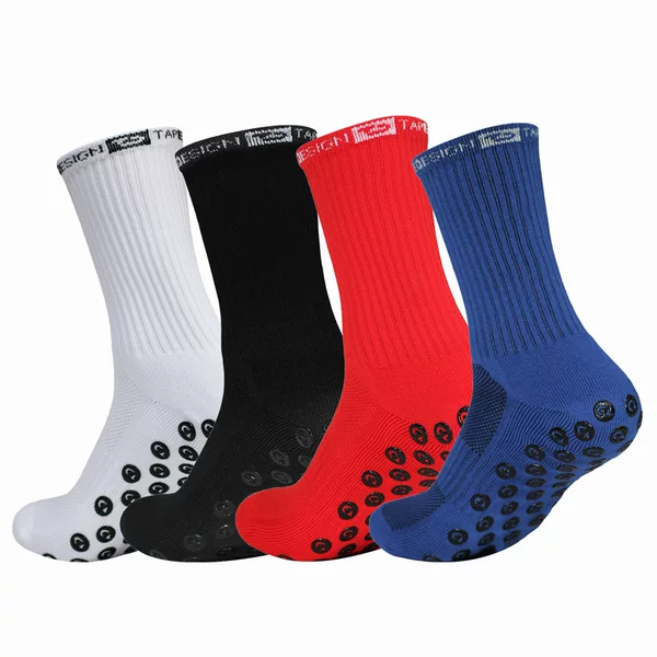 Cross-Border Best-Selling Professional Sports Socks, Mid-Calf Football Socks, Non-Slip Breathable Dotted Socks, Men's and Women's Competition Training Socks