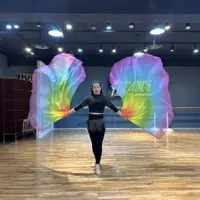 Новые этнические флаги для танцев, реквизит для хвалебных флагов, шифоновые градиентные разноцветные крылья из тюля, декор для спины